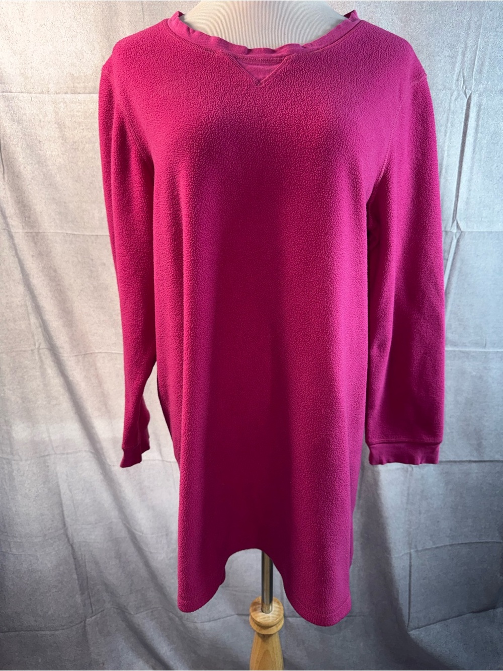 1972-Blair Magenta Long Sleeve Fleece Dress